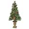 4ft. Pre-Lit Glistening Pine Entrance Artificial Christmas Tree, Clear Lights